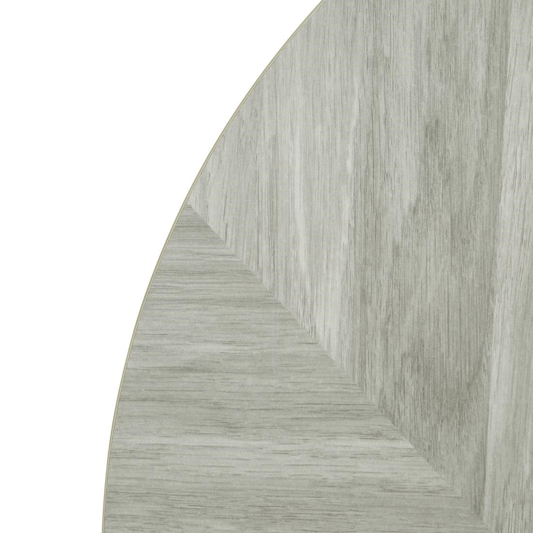 Bolero Pre-Drilled Round Table Top Chevron Design 600mm