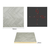 Bolero Pre-Drilled Table Top Chevron Design 700mm