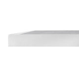 Bolero Light Grey Stone Effect Outdoor Tempered Glass Table Top White Trim 700mm