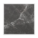 Bolero Dark Granite Effect Outdoor Tempered Glass Table Top White Trim 700mm