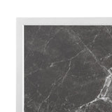 Bolero Dark Granite Effect Outdoor Tempered Glass Table Top White Trim 700mm