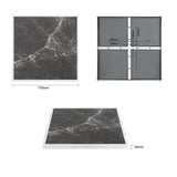 Bolero Dark Granite Effect Outdoor Tempered Glass Table Top White Trim 700mm