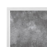 Bolero Dark Stone Effect Outdoor Tempered Glass Table Top White Trim - 700mm