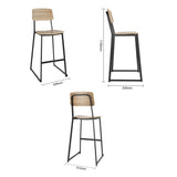 Bolero Beaufort Wooden Interior High Stools (2 Pack)