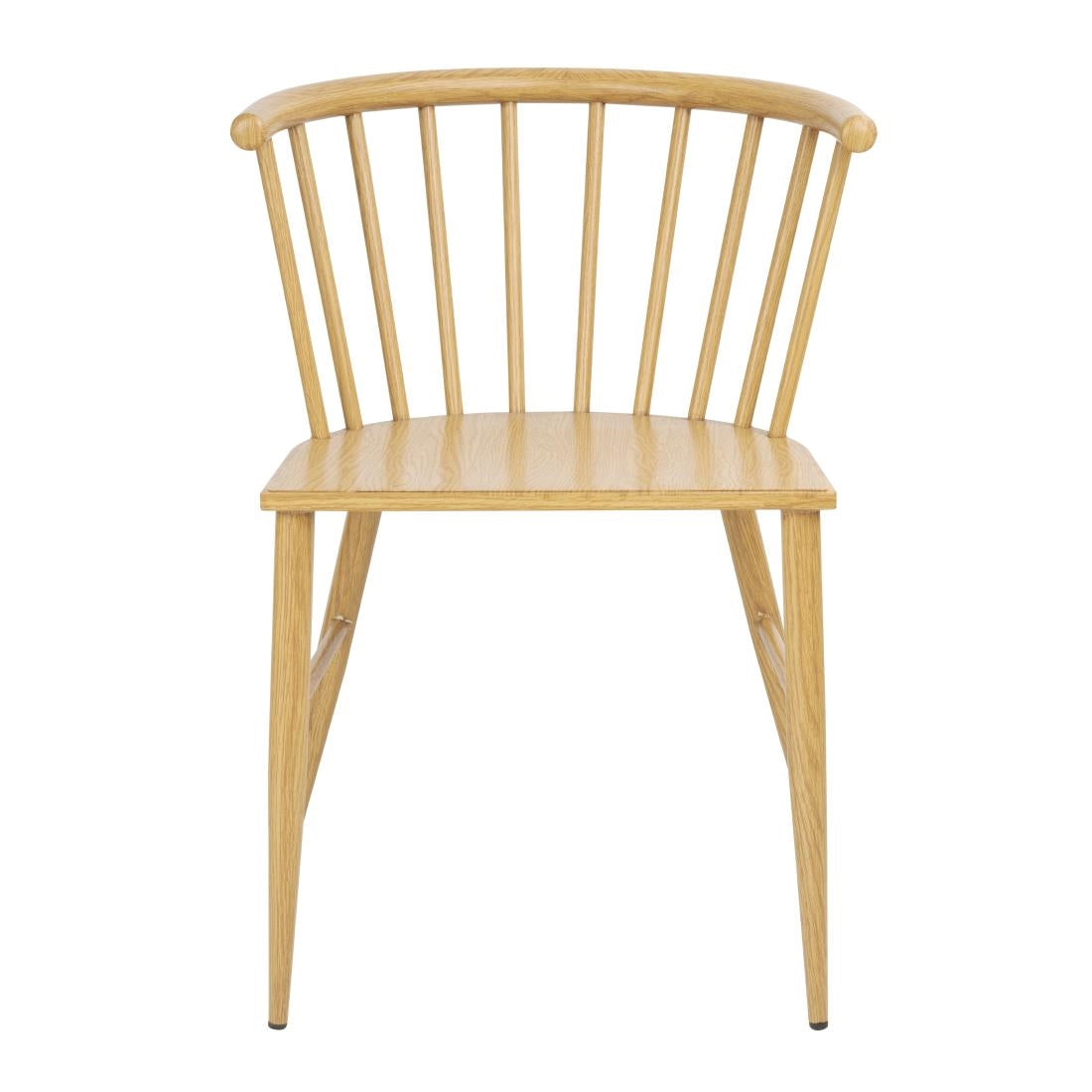 Bolero Harrowdene Metal Side Chairs Wood Effect (2 Pack)