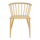 Bolero Harrowdene Metal Side Chairs Wood Effect (2 Pack)