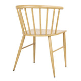 Bolero Harrowdene Metal Side Chairs Wood Effect (2 Pack)