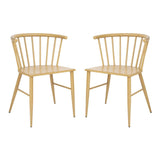 Bolero Harrowdene Metal Side Chairs Wood Effect (2 Pack)