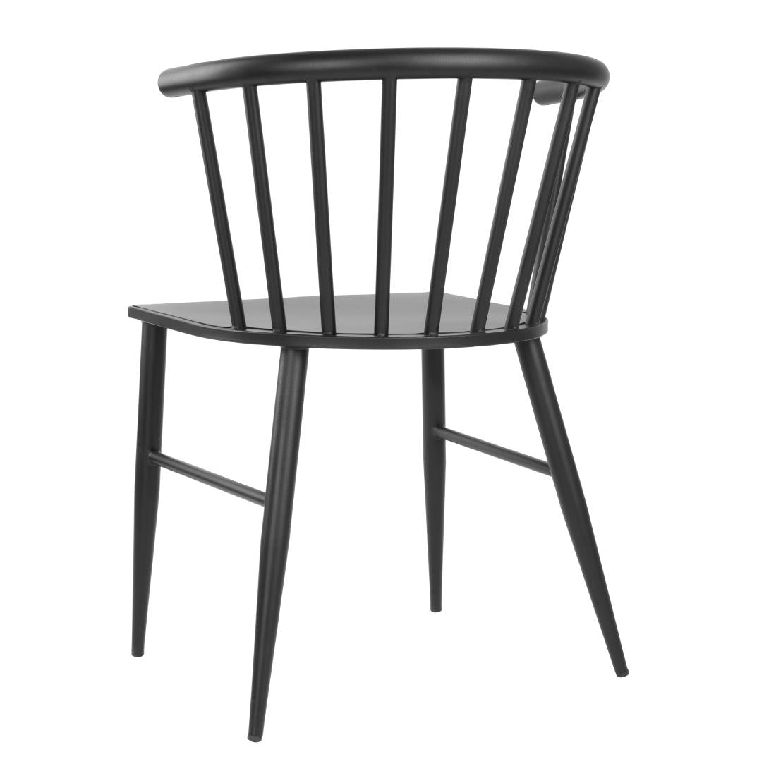 Bolero Harrowdene Black Spindle Chairs (2 Pack)
