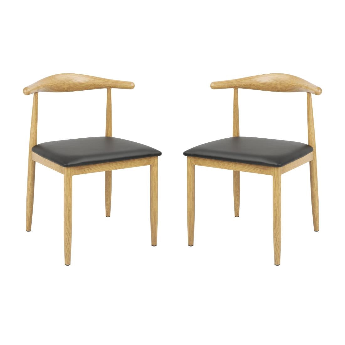 Bolero Camden Padded Interior Chairs (2 Pack)