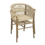 Bolero Florence Natural Rope Twist Wicker Chairs (2 Pack)