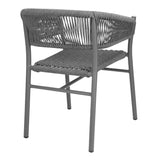 Bolero Florence Grey Mix Rope Twist Wicker Chairs (2 Pack)