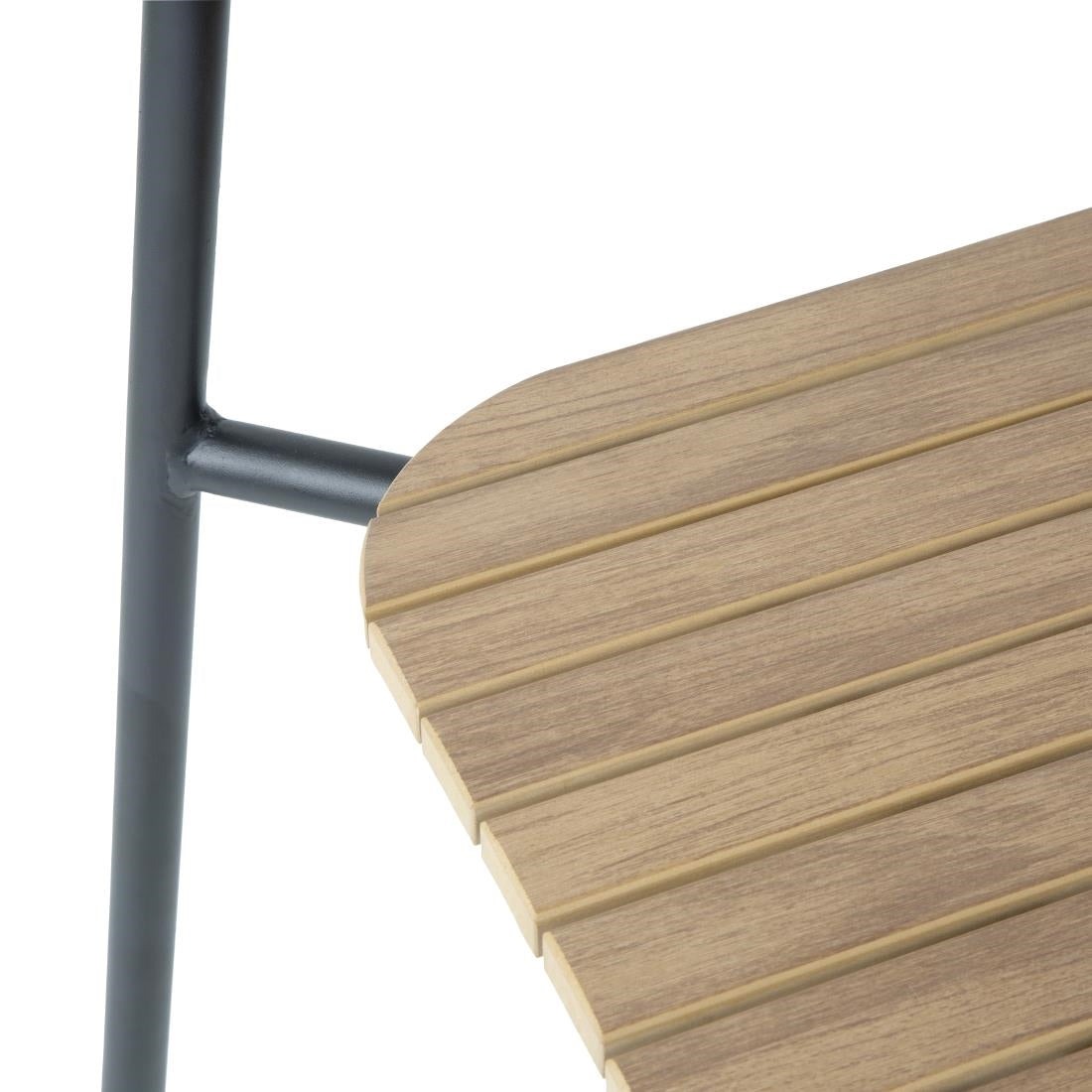 Bolero Santorini Wood Effect Outdoor Chairs (4 Pack)