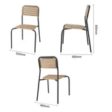 Bolero Santorini Wood Effect Outdoor Chairs (4 Pack)