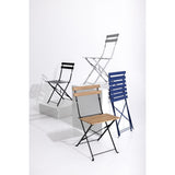 Bolero Perth Dark Navy Pavement Style Steel Folding Chairs (2 Pack)