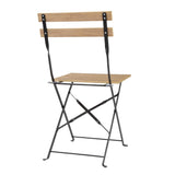 Bolero Perth Wood Effect Pavement Style Steel Folding Chairs (2 Pack)