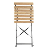 Bolero Perth Wood Effect Pavement Style Steel Folding Chairs (2 Pack)