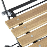 Bolero Perth Wood Effect Pavement Style Steel Folding Chairs (2 Pack)