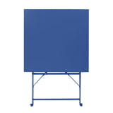 Bolero Perth Dark Navy Pavement Style Steel Table Square 600mm