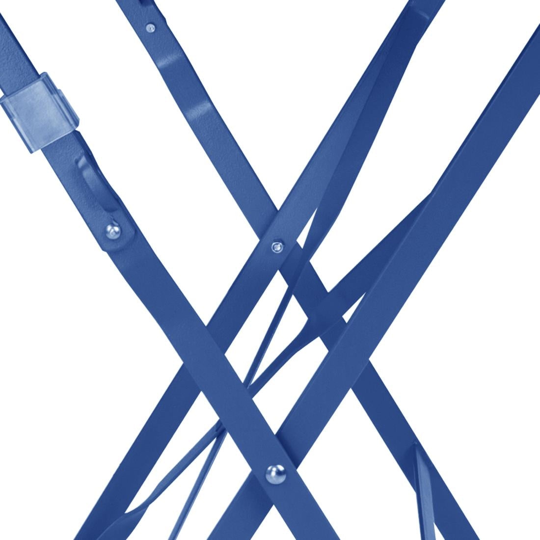 Bolero Perth Dark Navy Pavement Style Steel Table Square 600mm