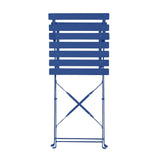 Bolero Perth Dark Navy Pavement Style Steel Folding Chairs (2 Pack)