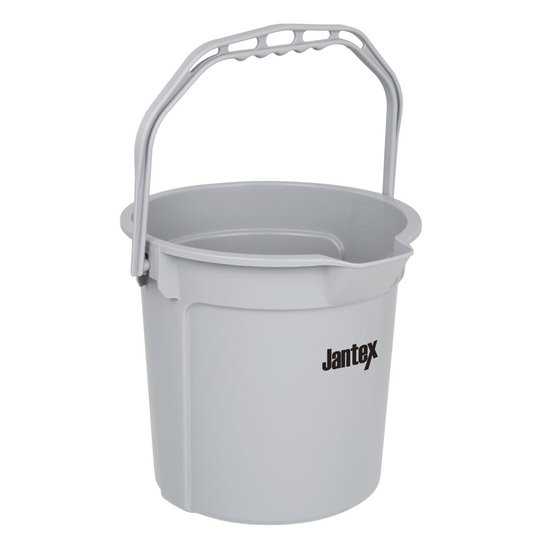 Jantex Grey Graduated Bucket with Pouring Lip 14ltr