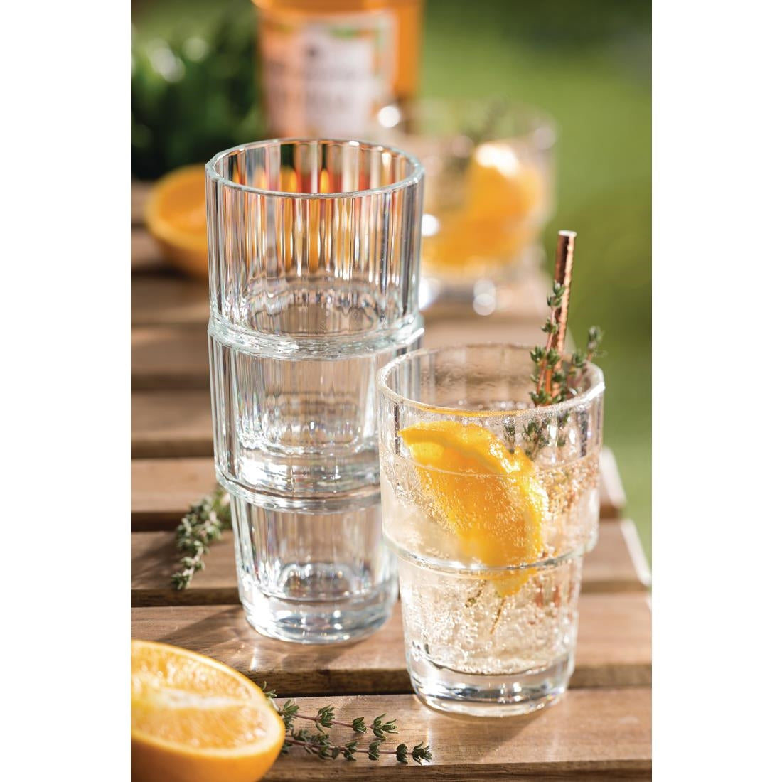 Utopia Lucent Nepal Stacking Tumblers 400ml (6 Pack)