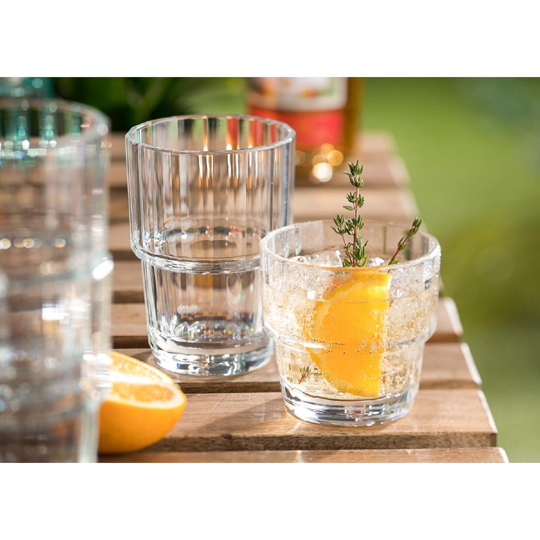 Utopia Lucent Nepal Stacking Tumblers 400ml (6 Pack)