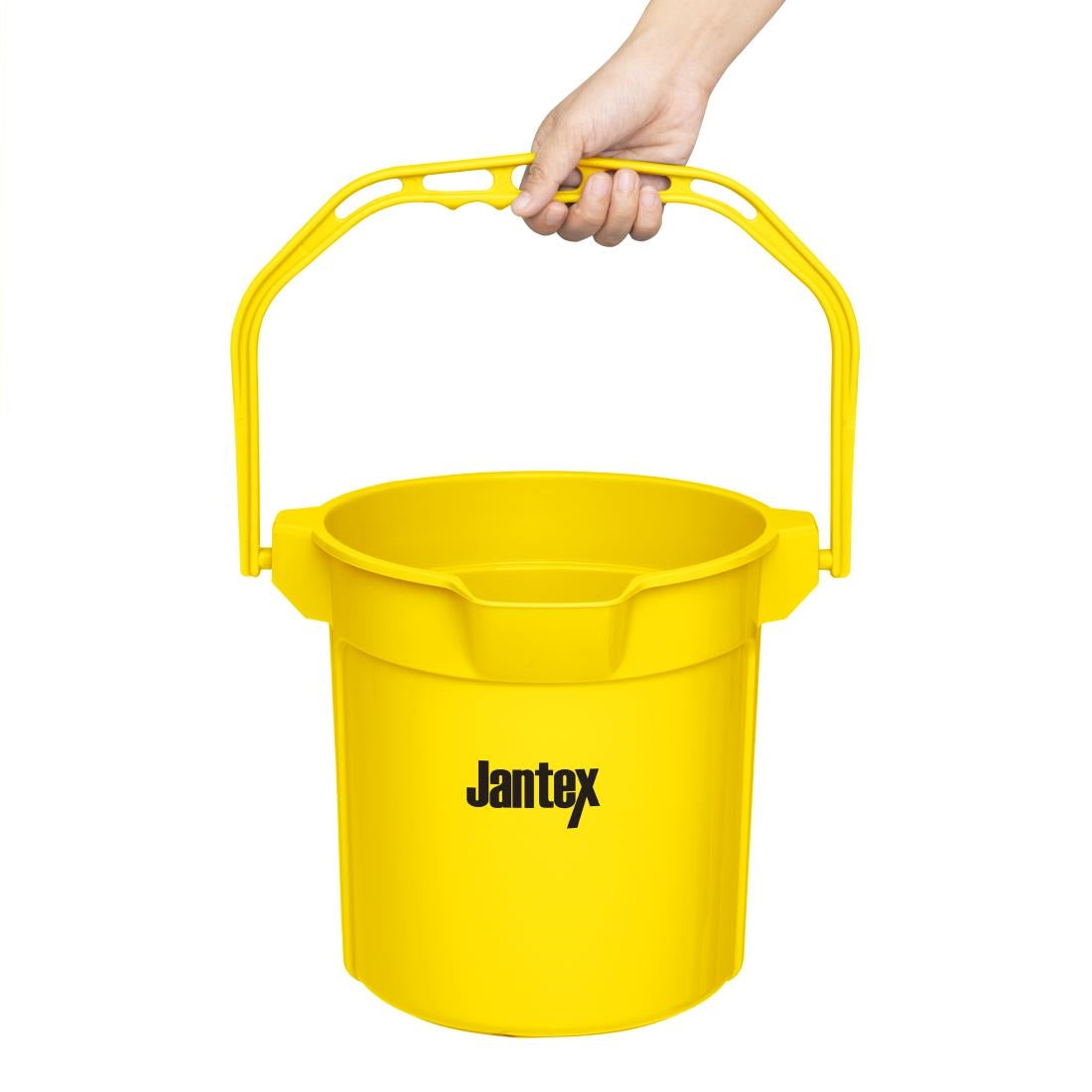 Jantex Yellow Graduated Bucket with Pouring Lip 10ltr