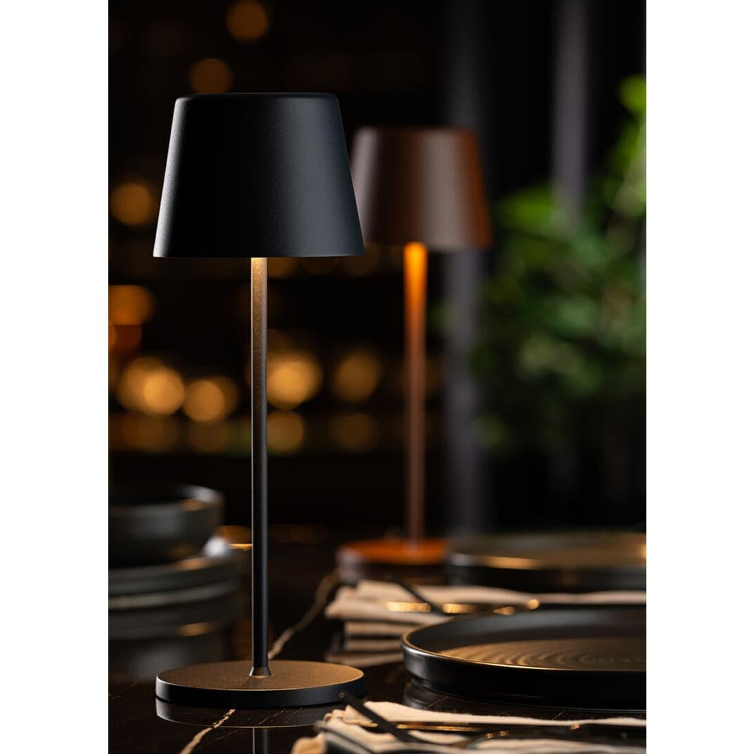 Utopia Bermuda LED Cordless Table Lamp 320mm Black (6 Pack)