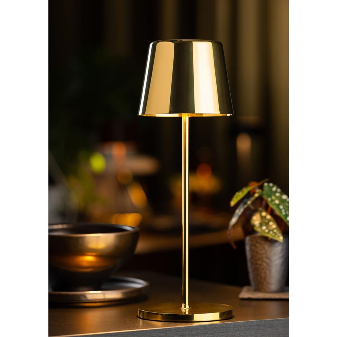 Utopia Bermuda LED Cordless Table Lamp 320mm Gold (6 Pack)