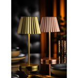 Utopia Dominica LED Cordless Table Lamp 260mm Brushed Gold (6 Pack)