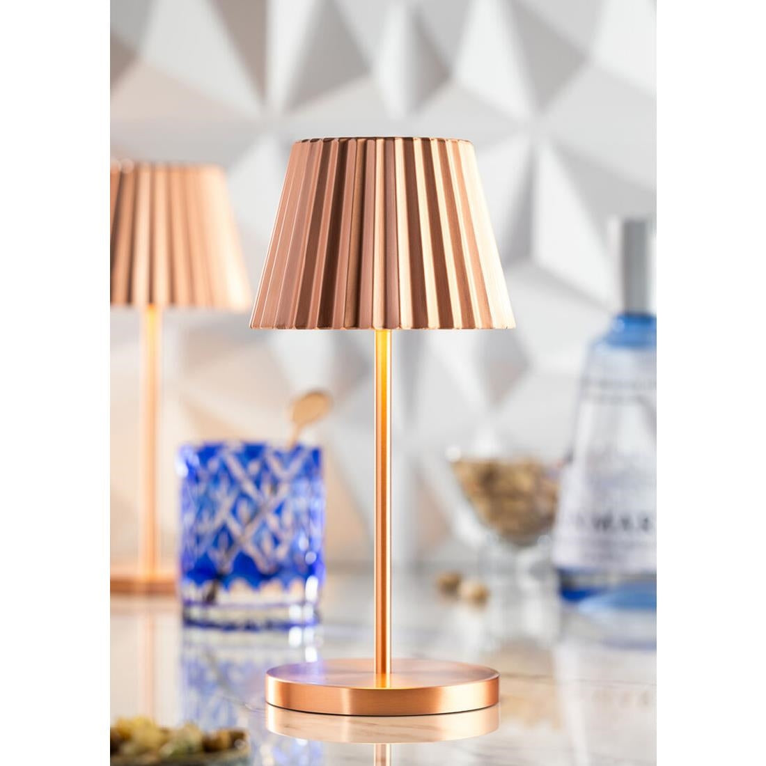 Utopia Dominica LED Cordless Table Lamp 260mm Brushed Copper (6 Pack)