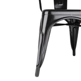 Bolero Bistro Steel Side Chairs Black (4 Pack)