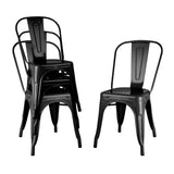 Bolero Bistro Steel Side Chairs Black (4 Pack)
