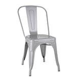 Bolero Bistro Steel Side Chairs Grey (4 Pack)