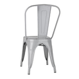 Bolero Bistro Steel Side Chairs Grey (4 Pack)