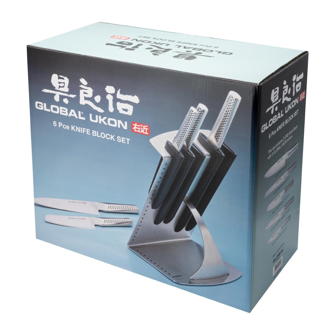 Global Knives Ukon Range 6-Piece Knife Block Set
