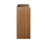 Litter Bin and Tray Stand Walnut Finish