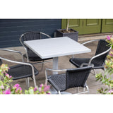 Bolero Aluminium Square Table Top Light Grey 700mm