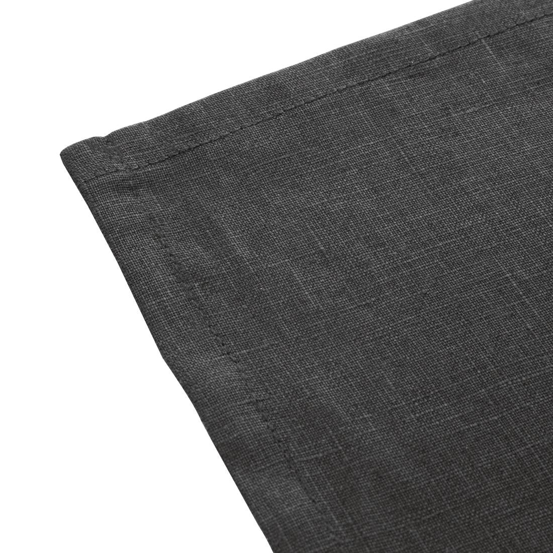 Olympia Linen Table Napkin Black 400x400mm (12 Pack)