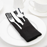 Olympia Linen Table Napkin Black 400x400mm (12 Pack)