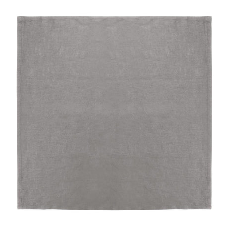Olympia Linen Table Napkin Grey 400x400mm (12 Pack)