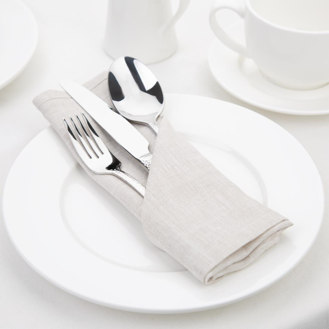 Olympia Linen Table Napkin Sand 400x400mm (Pack of 12)