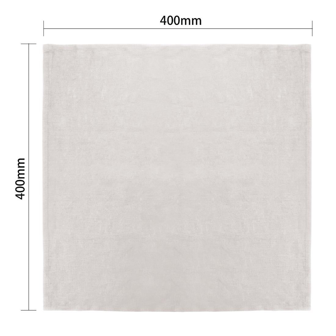 Olympia Linen Table Napkin Sand 400x400mm (Pack of 12)