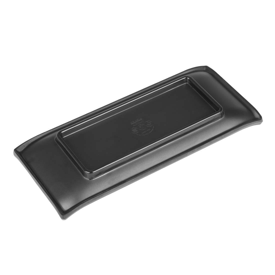 Olympia Kristallon Fusion Melamine Rectangular Plates Large 263mm (4 Pack)