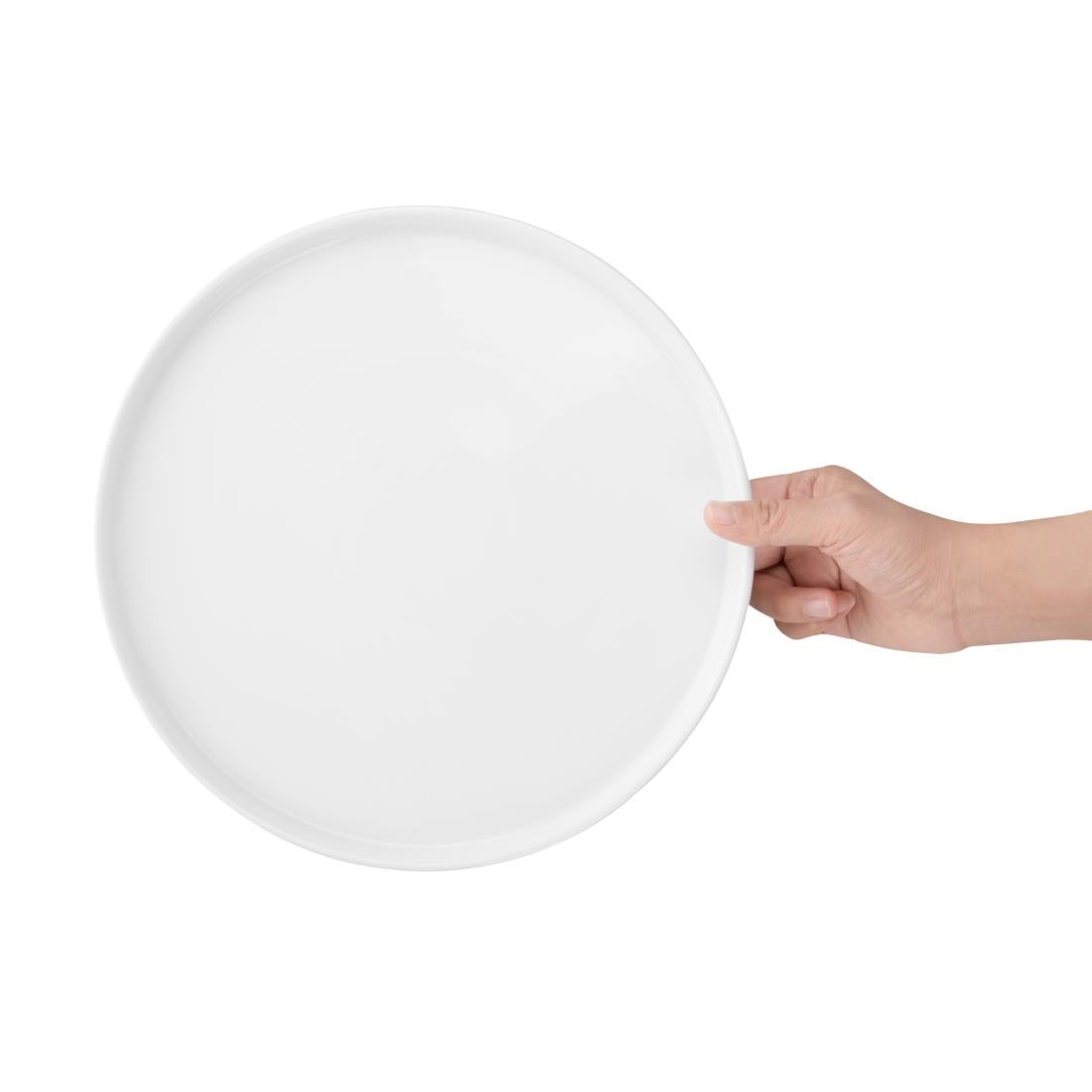 Olympia Whiteware Flat Round Plates 268mm (4 Pack)