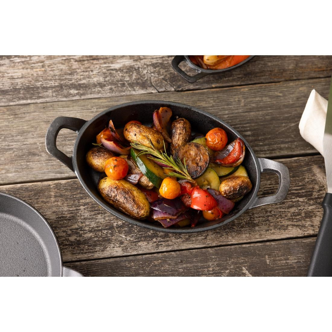 Olympia Cast Iron Oval Eared Dish 220x150mm