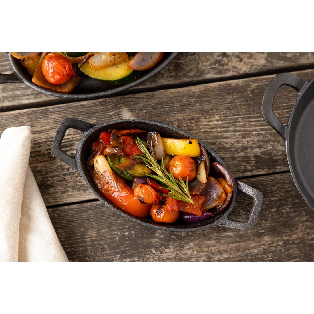 Olympia Cast Iron Oval Eared Dish 150x100mm
