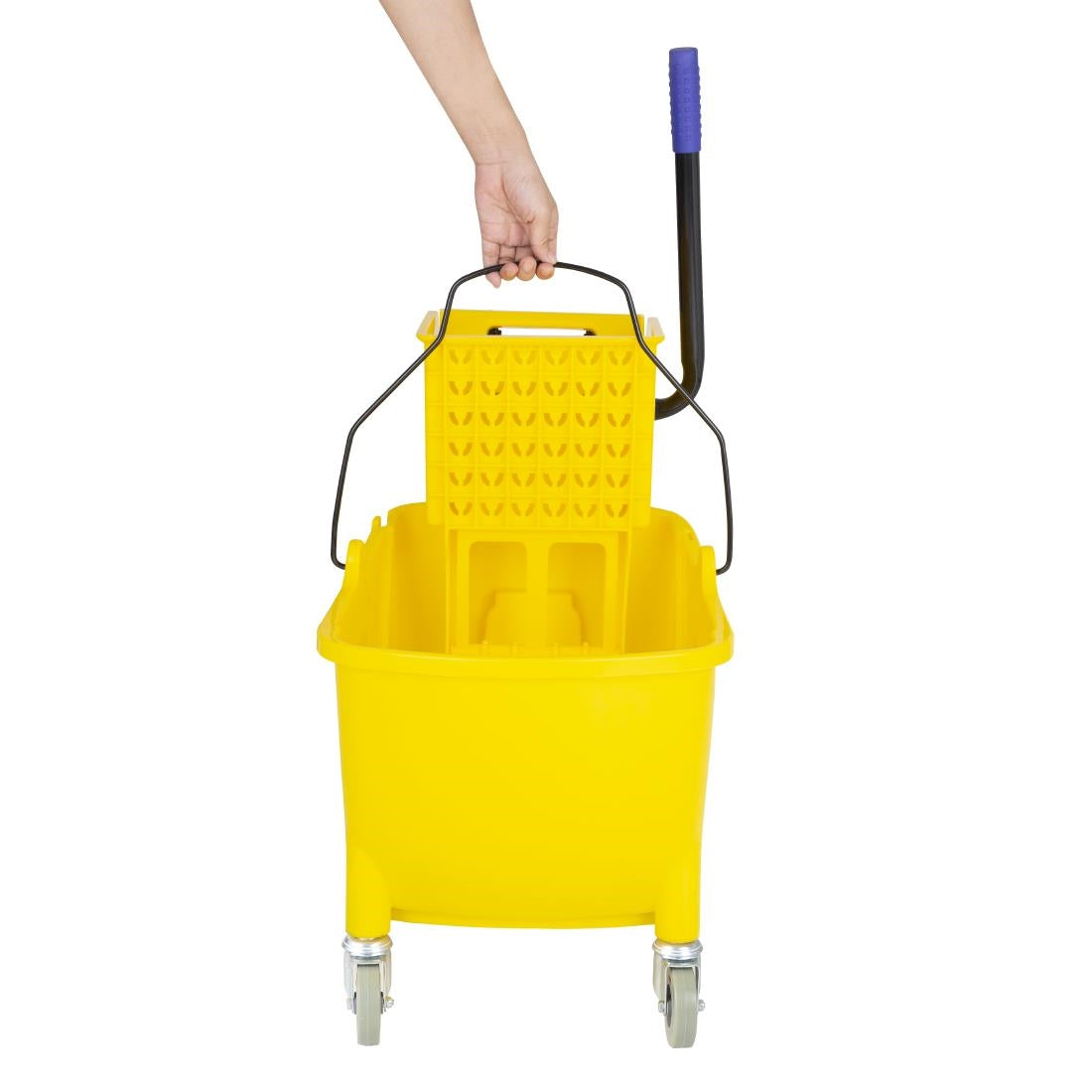 Jantex 30ltr Mop Bucket with Foot Pedal release - Yellow